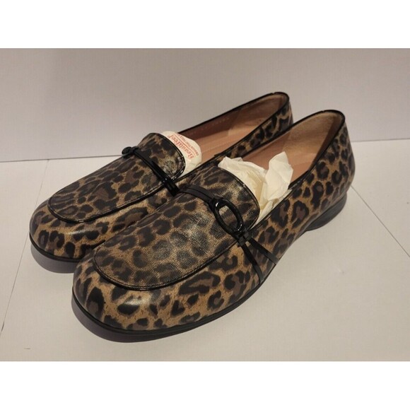 New Beautifeel 41 Leopard Animal Print Slip On Loafers Women's Soft Leather $400 - Picture 1 of 16